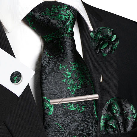Paisley Hanky Cufflink Brooch Wedding Tie For Men