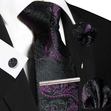 Paisley Hanky Cufflink Brooch Wedding Tie For Men
