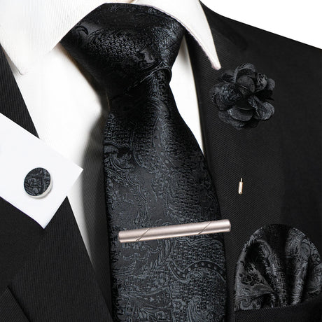 Paisley Hanky Cufflink Brooch Wedding Tie For Men