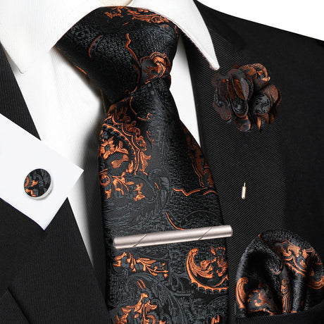 Paisley Hanky Cufflink Brooch Wedding Tie For Men