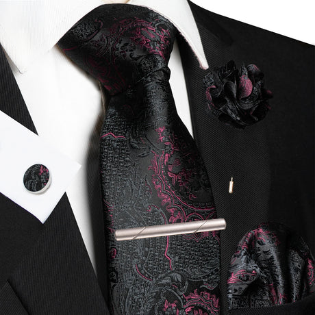 Paisley Hanky Cufflink Brooch Wedding Tie For Men