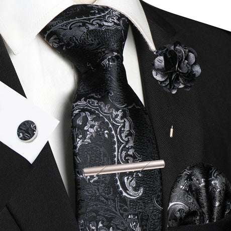Paisley Hanky Cufflink Brooch Wedding Tie For Men