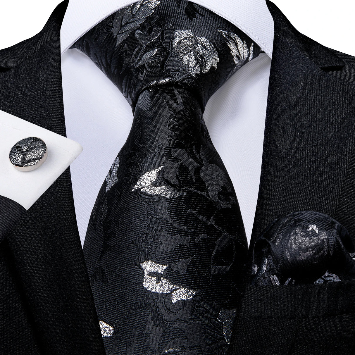 Paisley Silk Polyester Men's Ties black