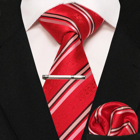 Paisley Silk Woven Business Men Tie Necktie Handkerchief