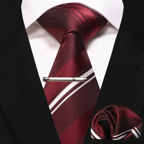 Paisley Silk Woven Business Men Tie Necktie Handkerchief