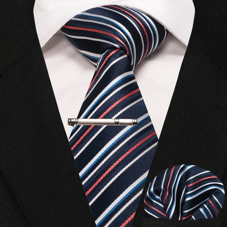 Paisley Silk Woven Business Men Tie Necktie Handkerchief