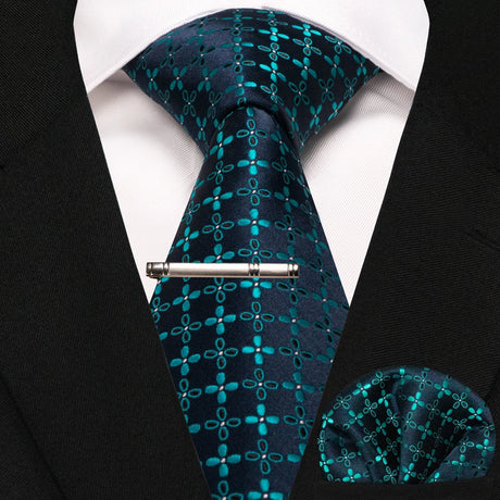 Paisley Silk Woven Business Men Tie Necktie Handkerchief