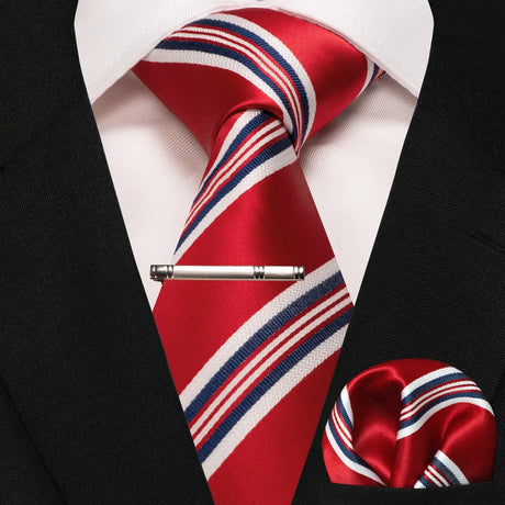 Paisley Silk Woven Business Men Tie Necktie Handkerchief