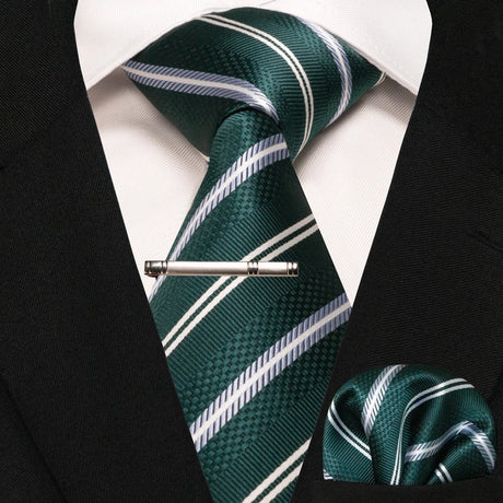 Paisley Silk Woven Business Men Tie Necktie Handkerchief