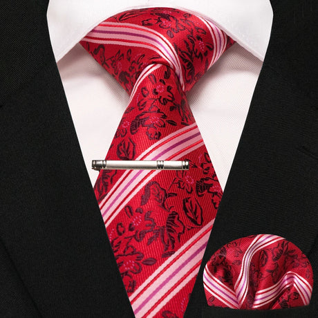 Paisley Silk Woven Business Men Tie Necktie Handkerchief