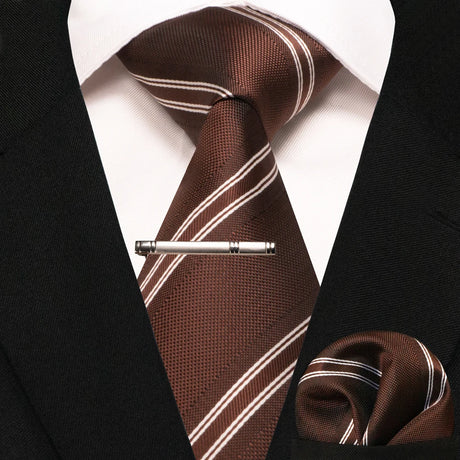 Paisley Silk Woven Business Men Tie Necktie Handkerchief