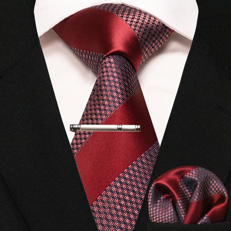 Paisley Silk Woven Business Men Tie Necktie Handkerchief