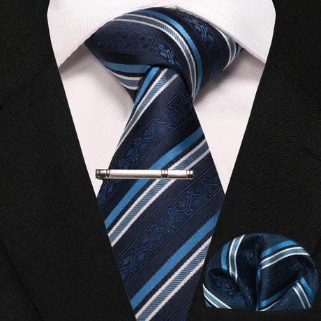 Paisley Silk Woven Business Men Tie Necktie Handkerchief