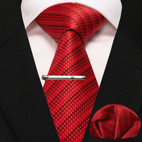 Paisley Silk Woven Business Men Tie Necktie Handkerchief
