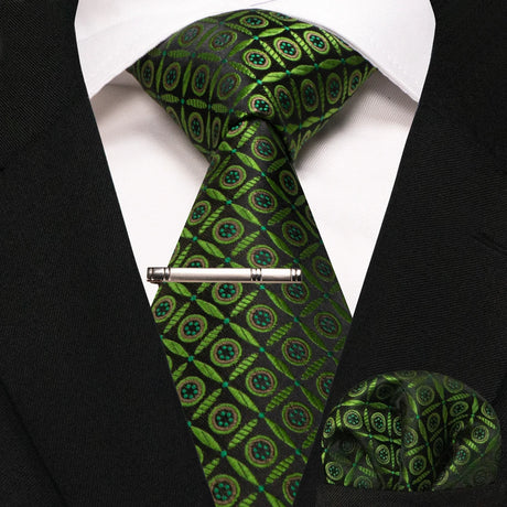 Paisley Silk Woven Business Men Tie Necktie Handkerchief