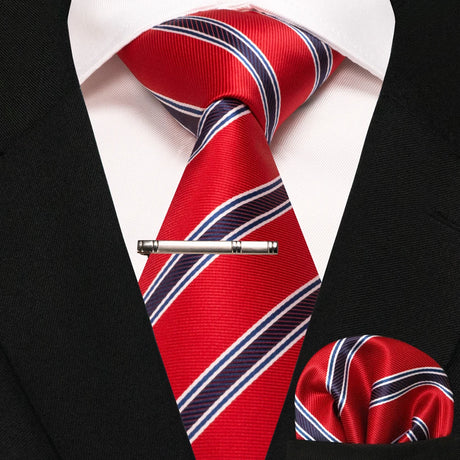 Paisley Silk Woven Business Men Tie Necktie Handkerchief