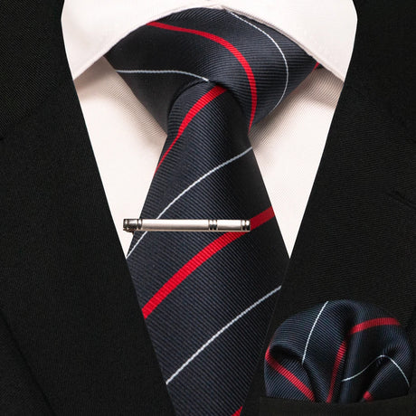 Paisley Silk Woven Business Men Tie Necktie Handkerchief