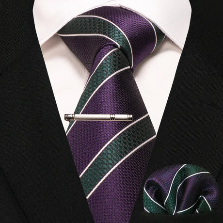 Paisley Silk Woven Business Men Tie Necktie Handkerchief