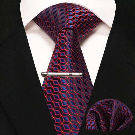 Paisley Silk Woven Business Men Tie Necktie Handkerchief