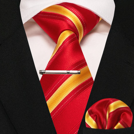 Paisley Silk Woven Business Men Tie Necktie Handkerchief