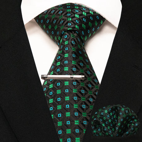 Paisley Silk Woven Business Men Tie Necktie Handkerchief