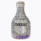 Party Cheers Bottle Gems Evening Bridal Crystal Clutch Purse