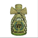 Green Party Cheers Bottle Gems Evening Bridal Crystal Clutch Purse