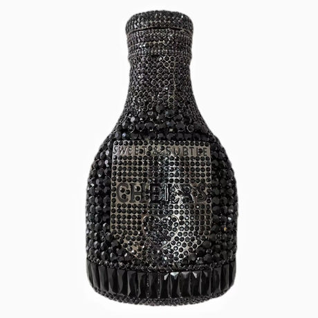 Black Party Cheers Bottle Gems Evening Bridal Crystal Clutch Purse