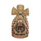 Party Cheers Bottle Gems Evening Bridal Crystal Clutch Purse