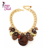 Party Statement Beads &Chain Necklace Jewelry Sassy Chick Logo