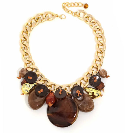 Party Statement Beads &Chain Necklace Jewelry