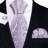Peach Salmon Rouge Rose Jacquard Necktie Hanky Cufflinks Set