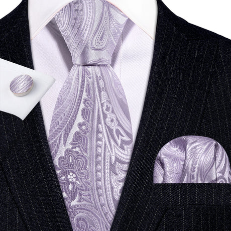 Peach Salmon Rouge Rose Jacquard Necktie Hanky Cufflinks Set