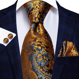 Peacock Pattern Silk Tie