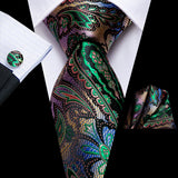 Peacock Pattern Silk Tie