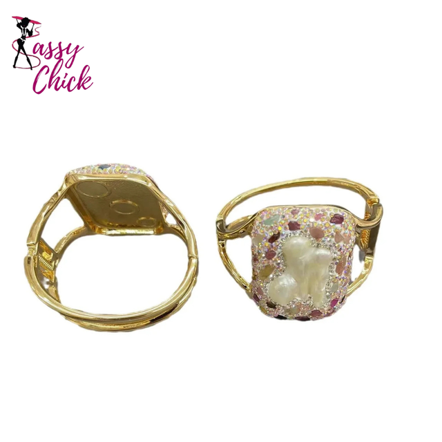 Pearl Baroque Pearl Inlaid Natural Bracelet Sassy Chick Logo