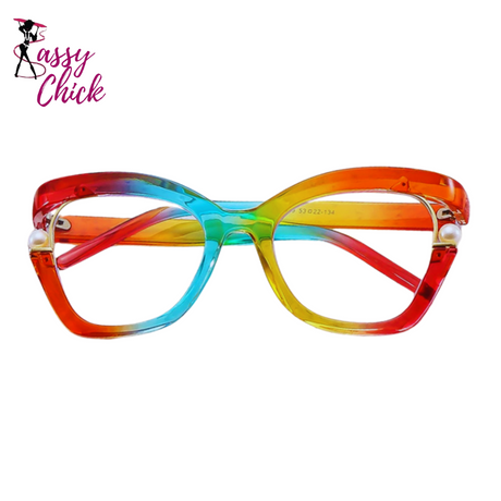 Pearl Cat Eye Eyewear Sassy Chick Logo