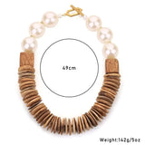 Size of Pearls And Coconut Shell Handmade Necklace