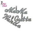 Personalized Bling Zircon Name Letter Pendant Sassy Chick Logo