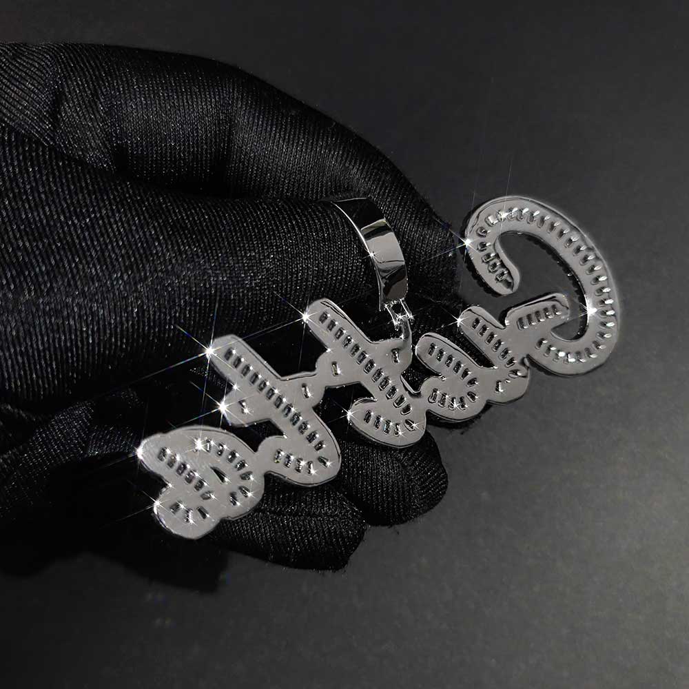Personalized Bling Zircon Name Letter Pendant