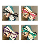 Collection of Personalized Color-blocked Cat Eyes Travel Beach Eyeglasses