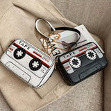 Collection of Personalized Tape Audio Tape PU Crossbody Bag