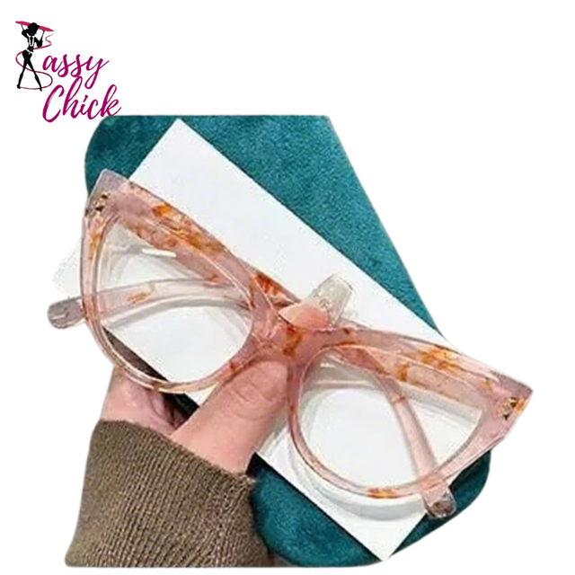 Photochromic Myopia Cat Eye Sunglasses Sassy Chick Logo
