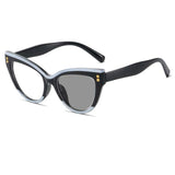 Black Photochromic Myopia Cat Eye Sunglasses