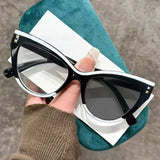 Black Photochromic Myopia Cat Eye Sunglasses