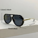 Size of Pilot Double Bridge Gradient Multi-color Casual Shades Sunglasses