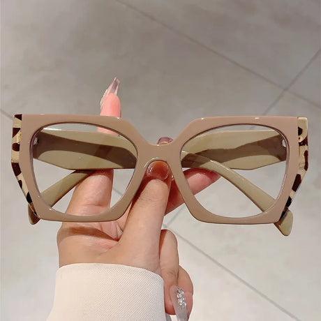 Beige elegant eye glasses 