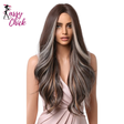 Pink Long Wavy Synthetic Heat Resistant Wig Sassy Chick Logo