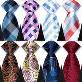 Collection of Plaid & Checks Stripes Woven Jacquard Necktie