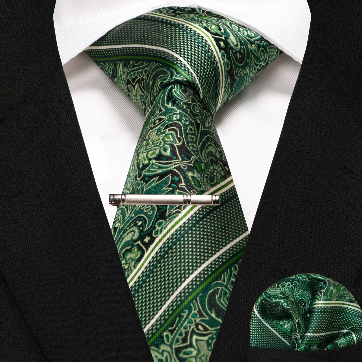 Plaid Stripe Men Fashion Silk Wedding Tie